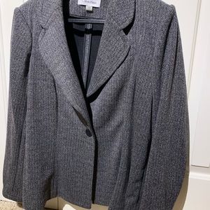 Calvin Klein Herringbone Pattern Blazer